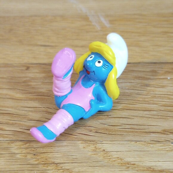 Vintage smurfs Smurfette ballet exercise figure - Picture 2 of 4